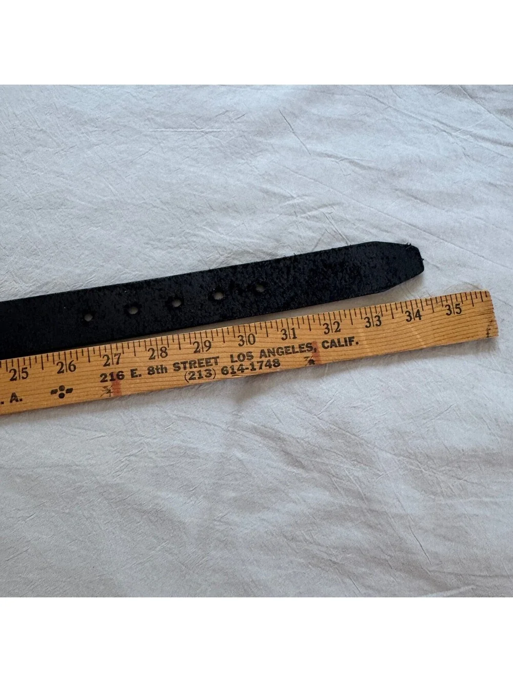 Vintage Calvin Klein Black Leather Belt Brass Buckle cK Logo Medallion Small